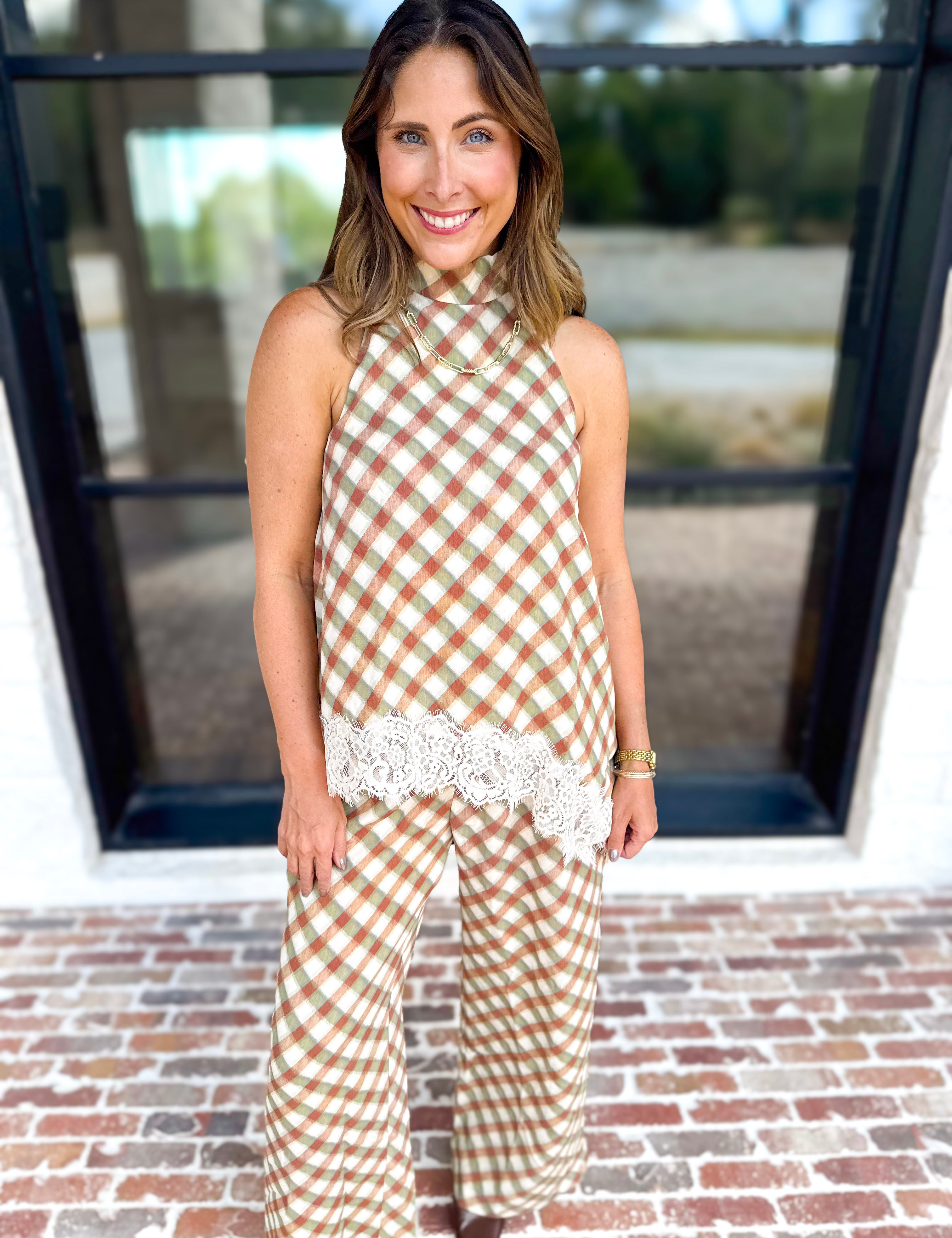 Spiced Lace Halter & Pant Set-500 Midi-ENTRO-July & June Women's Fashion Boutique Located in San Antonio, Texas
