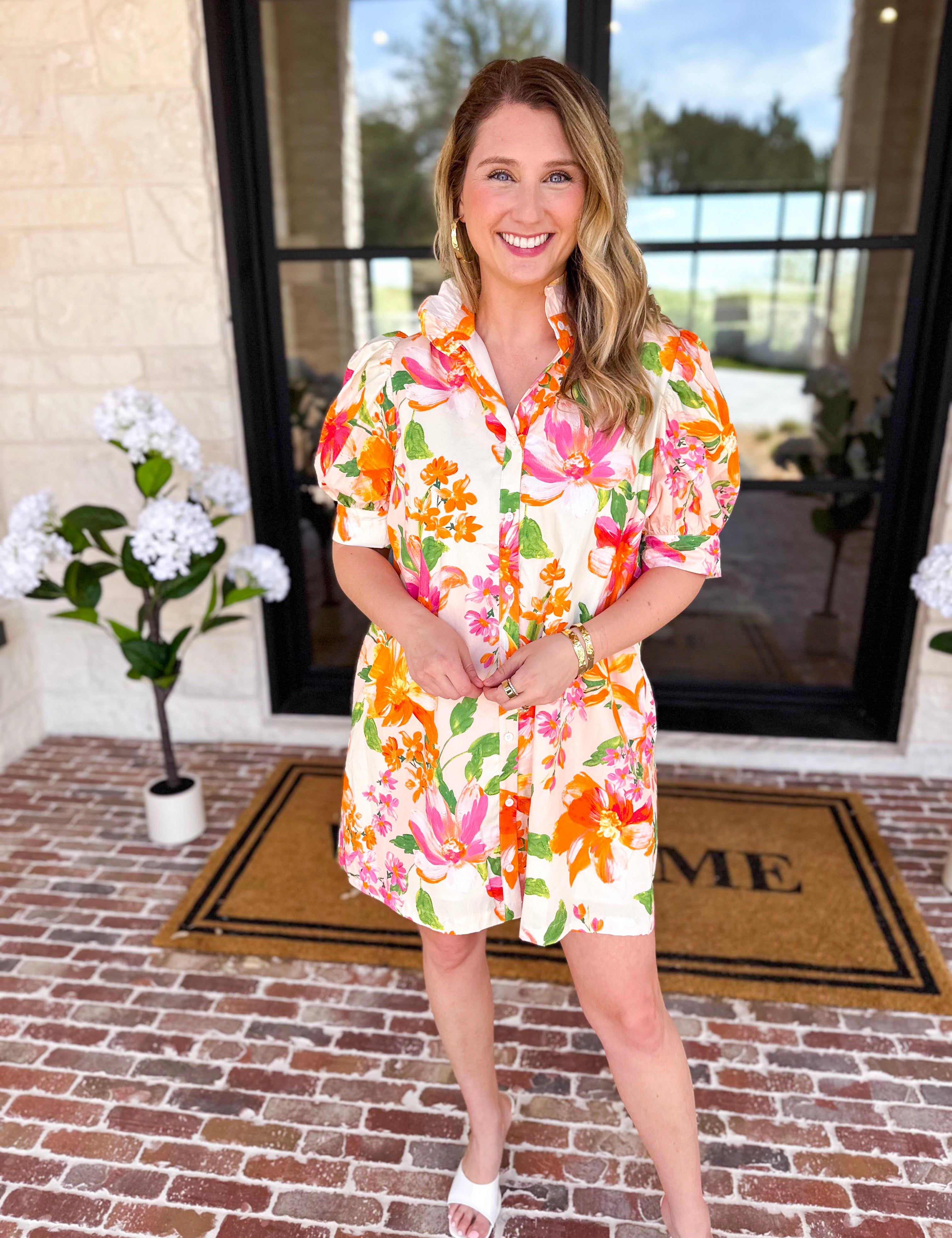 Sun Kissed Floral Mini Dress-510 Mini-FATE-July & June Women's Fashion Boutique Located in San Antonio, Texas