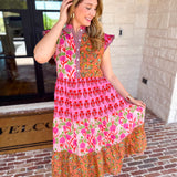 THML - Bold Garden Midi Dress-500 Midi-THML-July & June Women's Fashion Boutique Located in San Antonio, Texas