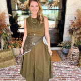 Euro Chic Bubble Midi Dress-500 Midi-ENTRO-July & June Women's Fashion Boutique Located in San Antonio, Texas