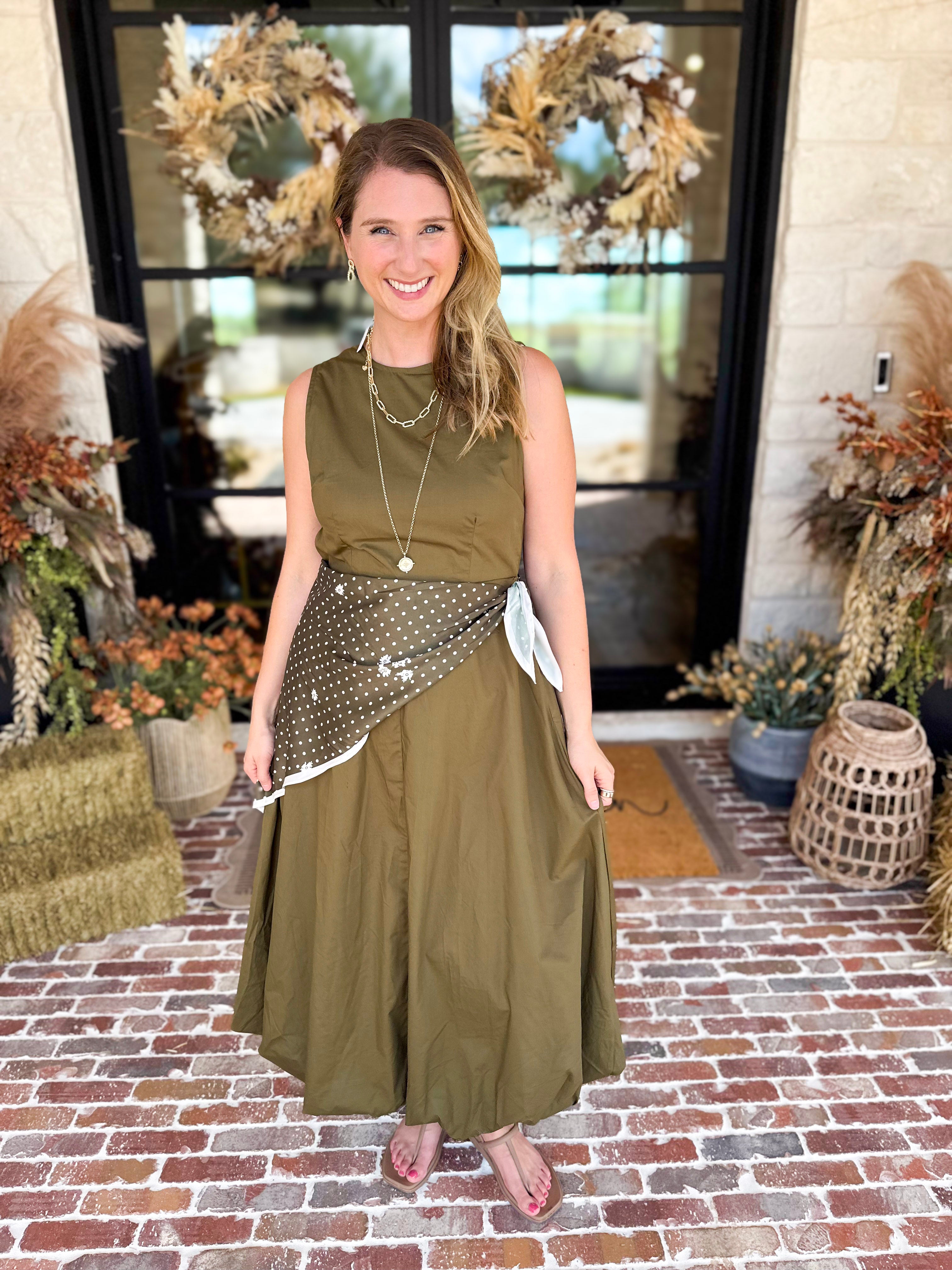 Euro Chic Bubble Midi Dress-500 Midi-ENTRO-July & June Women's Fashion Boutique Located in San Antonio, Texas