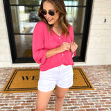 LIVERPOOL - Perfect Pink Blouse-200 Fashion Blouses-LIVERPOOL JEANS COMPANY-July & June Women's Fashion Boutique Located in San Antonio, Texas