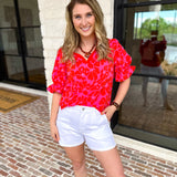 Mary Square - Jessica Blouse - Samba Garden-200 Fashion Blouses-MARY SQUARE-July & June Women's Fashion Boutique Located in San Antonio, Texas