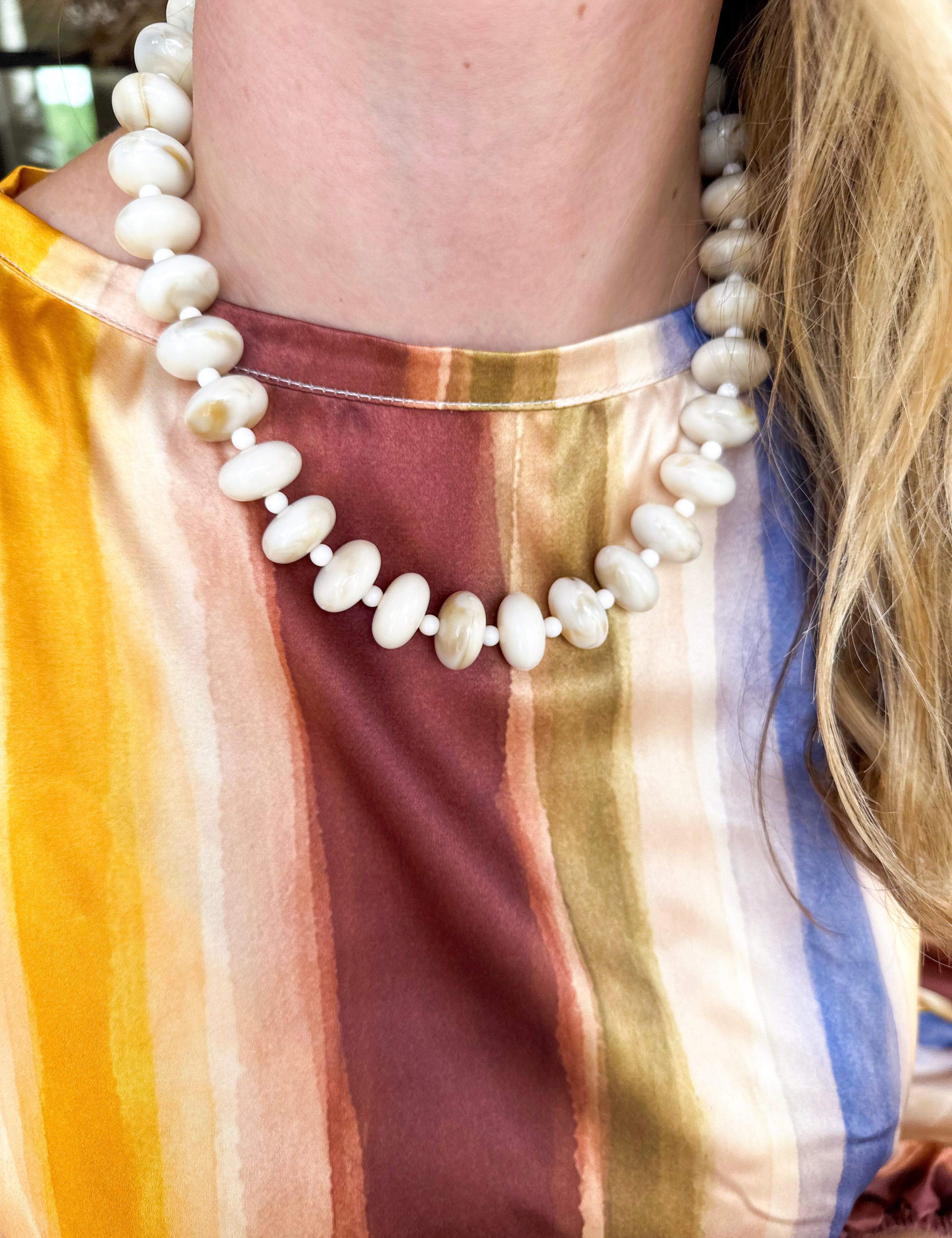 Circle Bauble Ball Necklace - Bone-110 Jewelry & Hair-Golden Lily-July & June Women's Fashion Boutique Located in San Antonio, Texas