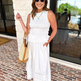 Ivory Lace Top & Midi Skirt Set-500 Midi-KLESIS-July & June Women's Fashion Boutique Located in San Antonio, Texas