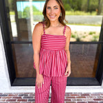 Color Pop Stripe Pant & Cami Set-500 Midi-ENTRO-July & June Women's Fashion Boutique Located in San Antonio, Texas