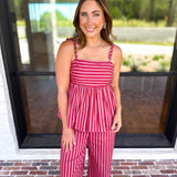 Color Pop Stripe Pant & Cami Set-500 Midi-ENTRO-July & June Women's Fashion Boutique Located in San Antonio, Texas