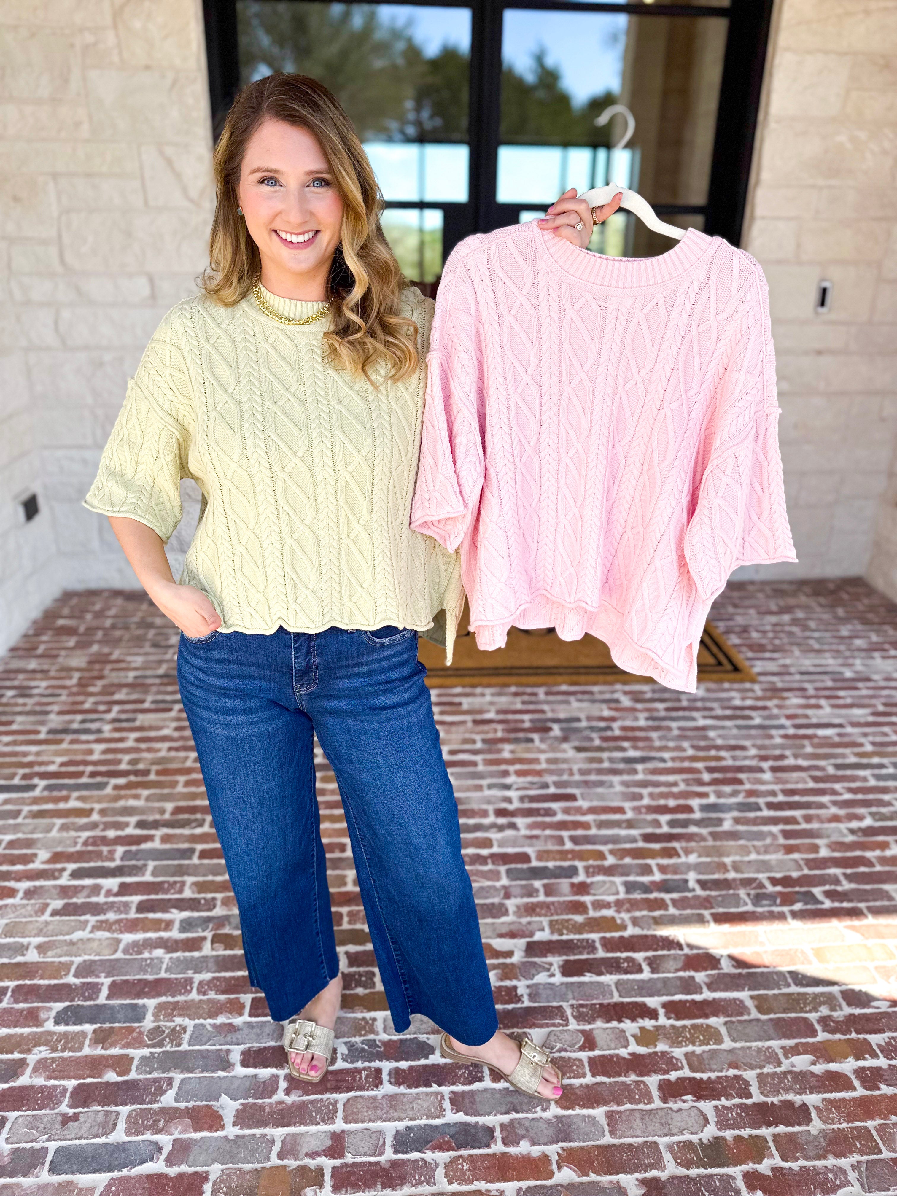 The Bailee Sweater Top - Kiwi-230 Sweaters/Cardis-RAE MODE-July & June Women's Fashion Boutique Located in San Antonio, Texas