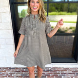 Fall Transition Mini Dress - Olive-510 Mini-ENTRO-July & June Women's Fashion Boutique Located in San Antonio, Texas