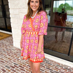 The Retro Pink Mini Dress-510 Mini-FATE-July & June Women's Fashion Boutique Located in San Antonio, Texas