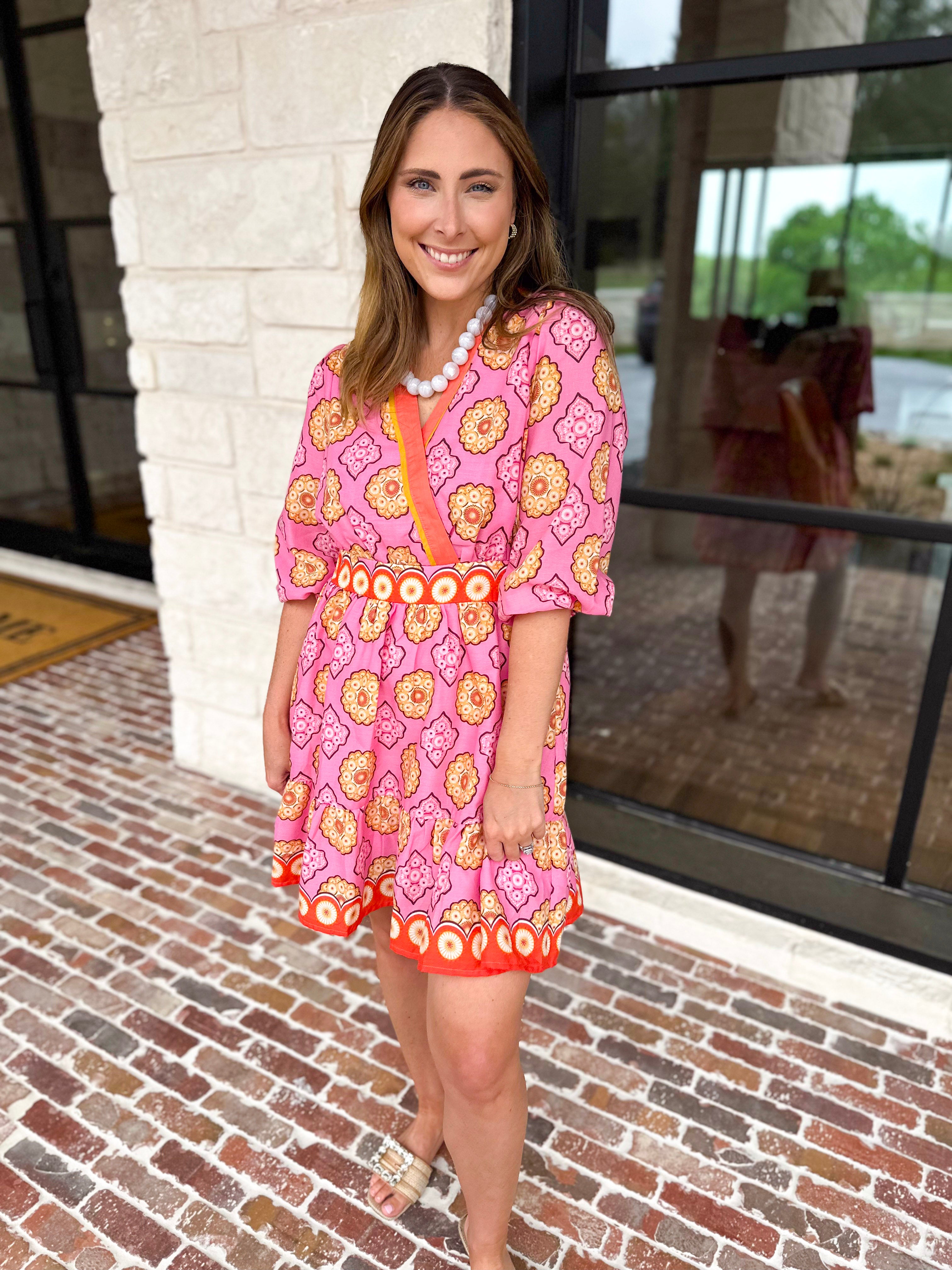 The Retro Pink Mini Dress-510 Mini-FATE-July & June Women's Fashion Boutique Located in San Antonio, Texas
