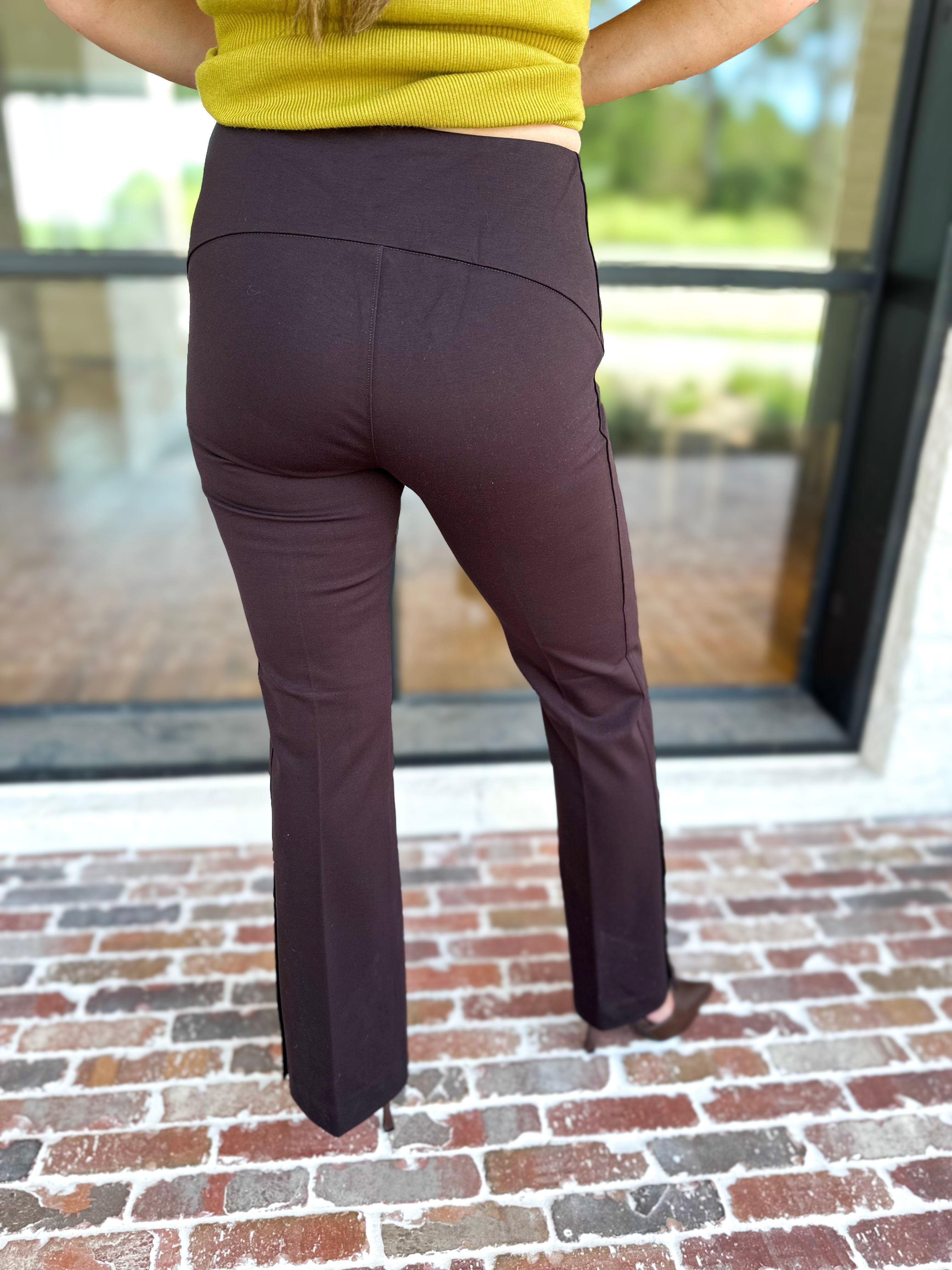 Liverpool - The Stella Flare Pants - Brown-400 Pants-LIVERPOOL JEANS COMPANY-July & June Women's Fashion Boutique Located in San Antonio, Texas