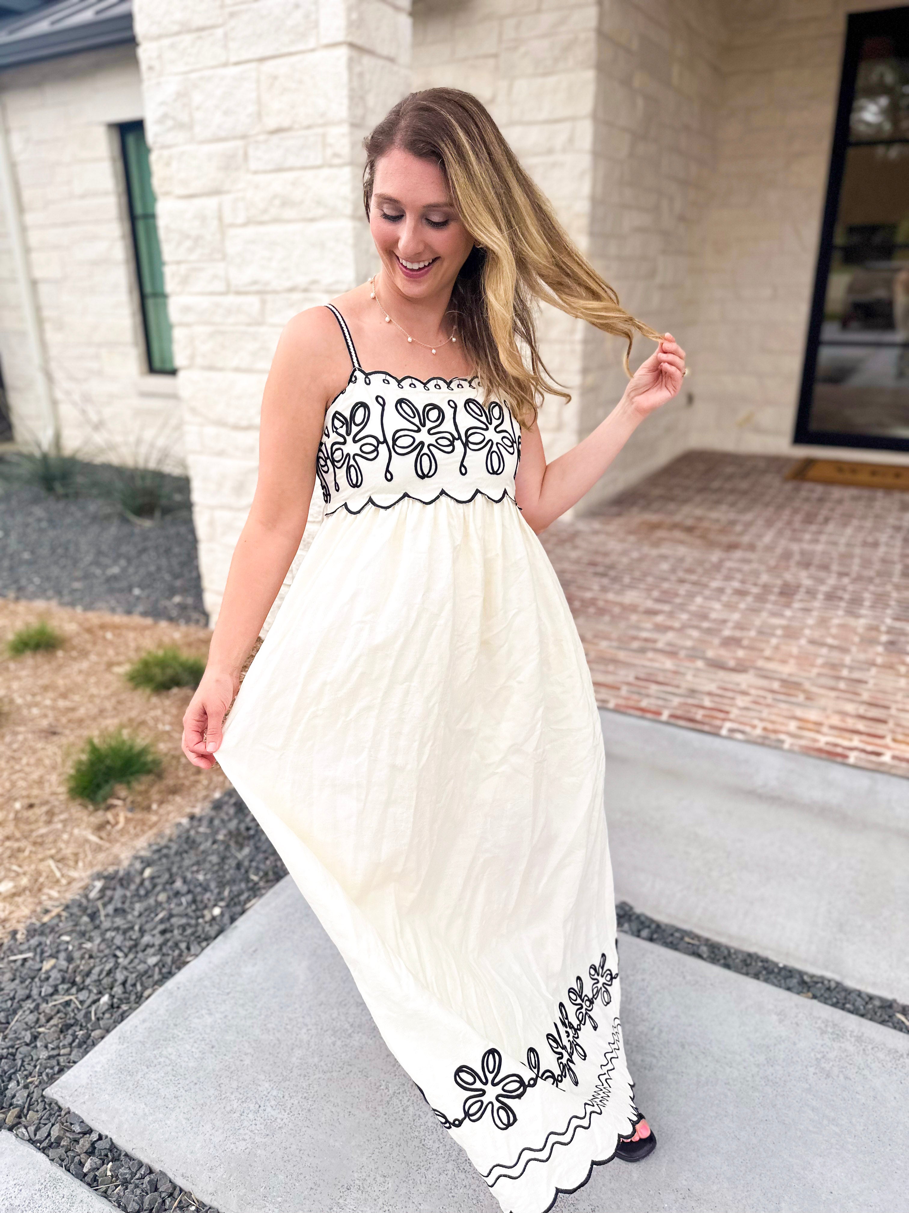 The Baja Breeze Midi Dress-500 Midi-SKIES ARE BLUE-July & June Women's Fashion Boutique Located in San Antonio, Texas