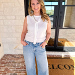 The Country Club Knit Sweater - Ivory-230 Sweaters/Cardis-ENTRO-July & June Women's Fashion Boutique Located in San Antonio, Texas