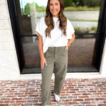 Easy Going Short Sleeve Knit Top - Ivory-230 Sweaters/Cardis-PINCH-July & June Women's Fashion Boutique Located in San Antonio, Texas