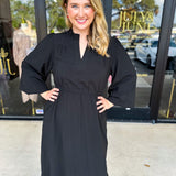 Classic Midi Dress - Black-500 Midi-JODIFL-July & June Women's Fashion Boutique Located in San Antonio, Texas