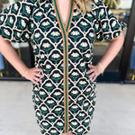 Retro Floral Mini Dress - Black-510 Mini-ENTRO-July & June Women's Fashion Boutique Located in San Antonio, Texas