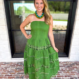 The Lexi Midi Dress - Vineyard Green-500 Midi-STRUT & BOLT-July & June Women's Fashion Boutique Located in San Antonio, Texas