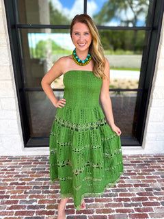 The Lexi Midi Dress - Vineyard Green-500 Midi-STRUT & BOLT-July & June Women's Fashion Boutique Located in San Antonio, Texas