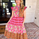 THML - Bold Garden Midi Dress-500 Midi-THML-July & June Women's Fashion Boutique Located in San Antonio, Texas