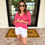 LIVERPOOL - Perfect Pink Blouse-200 Fashion Blouses-LIVERPOOL JEANS COMPANY-July & June Women's Fashion Boutique Located in San Antonio, Texas