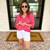 LIVERPOOL - Perfect Pink Blouse-200 Fashion Blouses-LIVERPOOL JEANS COMPANY-July & June Women's Fashion Boutique Located in San Antonio, Texas