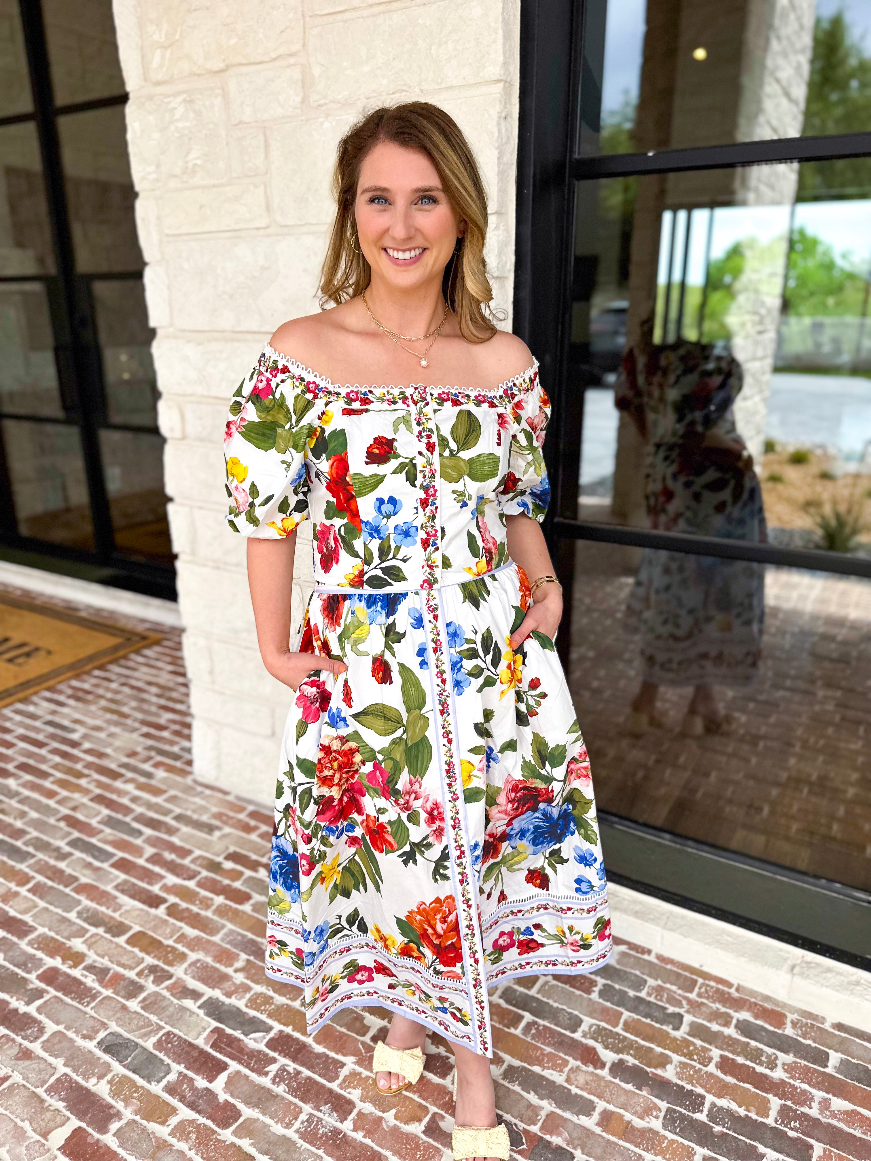 The Isla Bonita Midi Skirt Set-500 Midi-SKIES ARE BLUE-July & June Women's Fashion Boutique Located in San Antonio, Texas