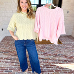 The Bailee Sweater Top - Pink-230 Sweaters/Cardis-RAE MODE-July & June Women's Fashion Boutique Located in San Antonio, Texas