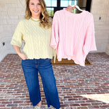 The Bailee Sweater Top - Pink-230 Sweaters/Cardis-RAE MODE-July & June Women's Fashion Boutique Located in San Antonio, Texas