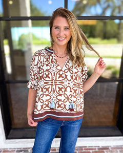 THML - The Hadley Blouse-200 Fashion Blouses-THML-July & June Women's Fashion Boutique Located in San Antonio, Texas