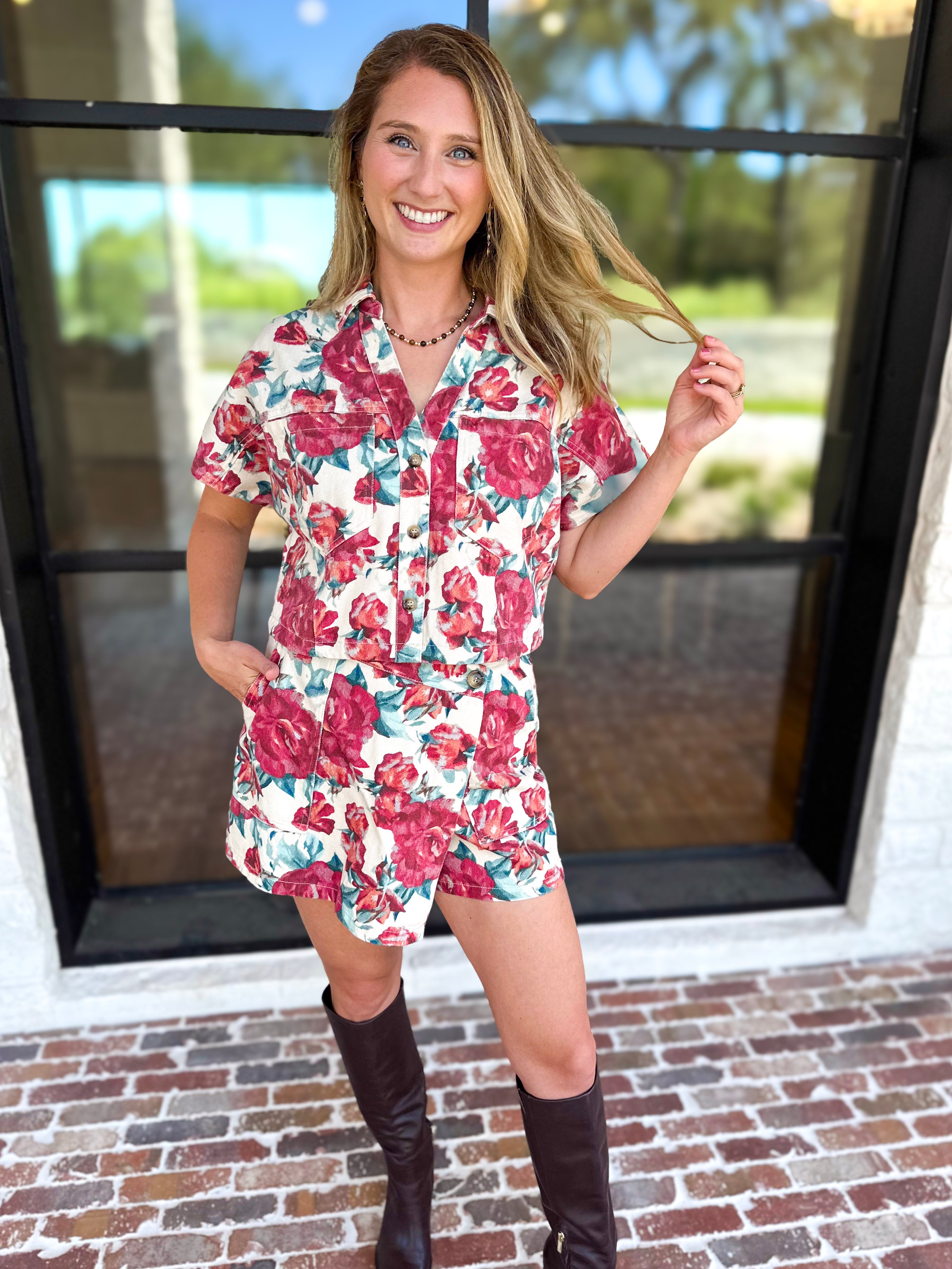 Rosie Days Skort Set-510 Mini-ENTRO-July & June Women's Fashion Boutique Located in San Antonio, Texas