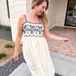 The Baja Breeze Midi Dress-500 Midi-SKIES ARE BLUE-July & June Women's Fashion Boutique Located in San Antonio, Texas
