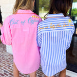 Button Down Cover Up - Ocean Air, Salty Hair-300 Athleisure/Lounge-SHIRALEAH-July & June Women's Fashion Boutique Located in San Antonio, Texas