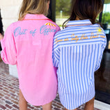 Button Down Cover Up - Ocean Air, Salty Hair-300 Athleisure/Lounge-SHIRALEAH-July & June Women's Fashion Boutique Located in San Antonio, Texas