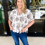 The Briar Blouse - Mocha-200 Fashion Blouses-ENTRO-July & June Women's Fashion Boutique Located in San Antonio, Texas