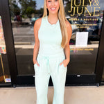 Soft Modal Lounge Pants - Mint-300 Athleisure/Lounge-SKIES ARE BLUE-July & June Women's Fashion Boutique Located in San Antonio, Texas