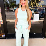 Soft Modal Lounge Pants - Mint-300 Athleisure/Lounge-SKIES ARE BLUE-July & June Women's Fashion Boutique Located in San Antonio, Texas