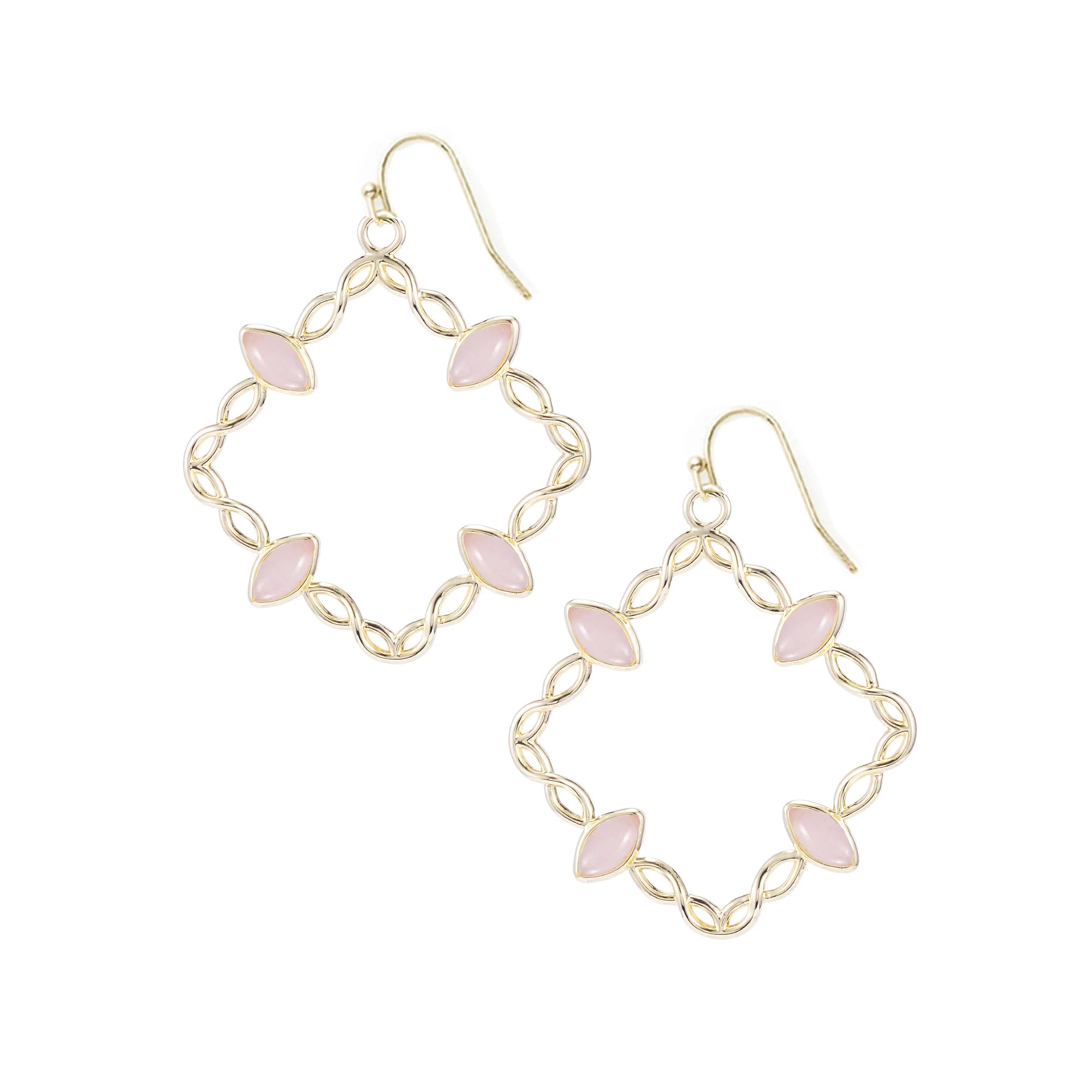 Natalie Wood - Blossom Statement Earrings Pink Cat's Eye-110 Jewelry & Hair-Natalie Wood-July & June Women's Fashion Boutique Located in San Antonio, Texas