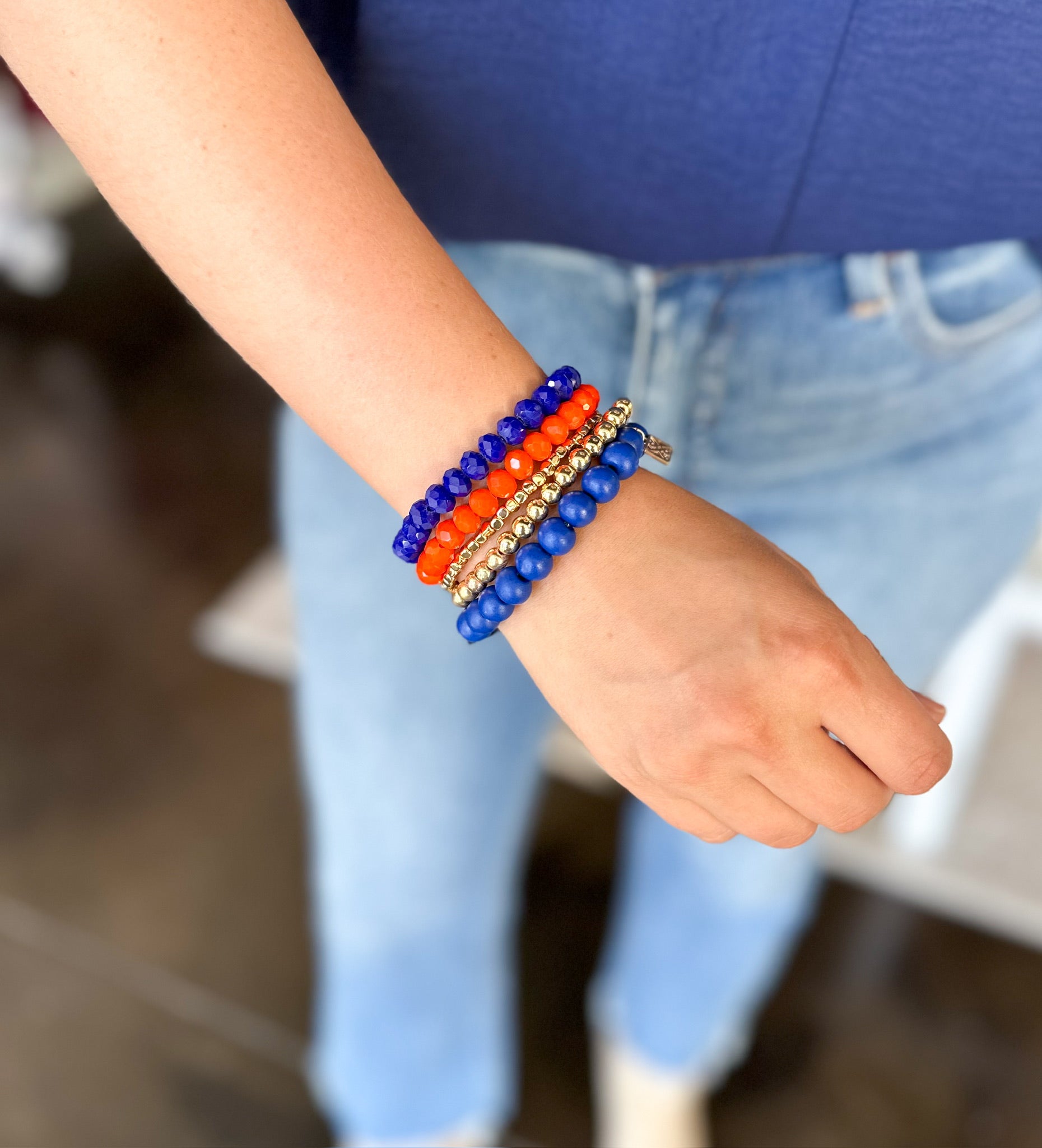 Michelle McDowell - Bracelet Set - Mandy Blue & Orange-110 Jewelry & Hair-Michelle McDowell-July & June Women's Fashion Boutique Located in San Antonio, Texas