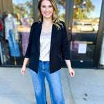 The Blair Blazer - Black-600 Outerwear-SKIES ARE BLUE-July & June Women's Fashion Boutique Located in San Antonio, Texas