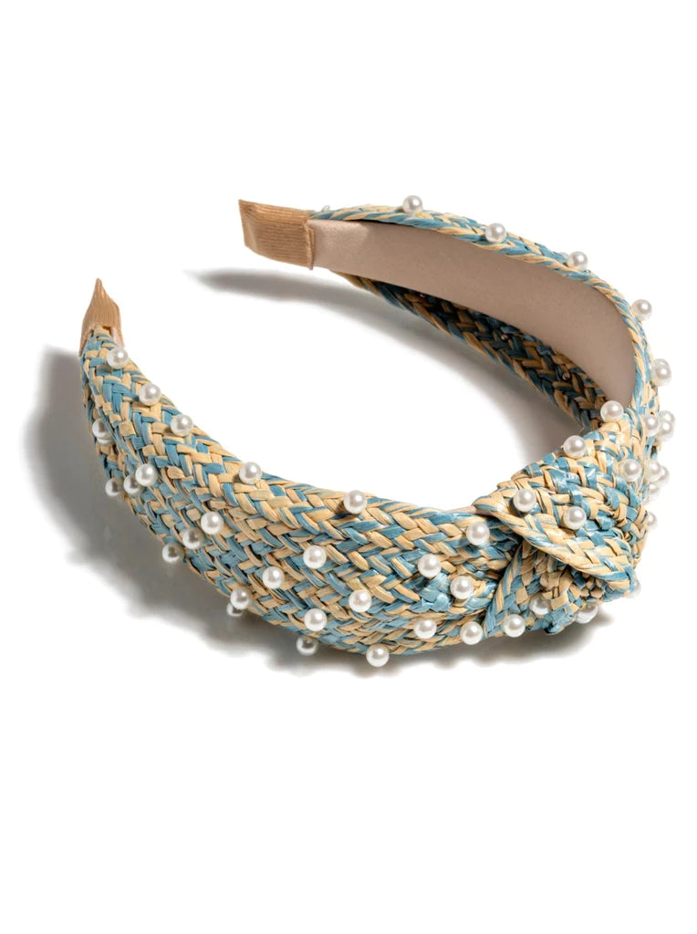 Pearl Embellished Headband - Teal-110 Jewelry & Hair-SHIRALEAH-July & June Women's Fashion Boutique Located in San Antonio, Texas