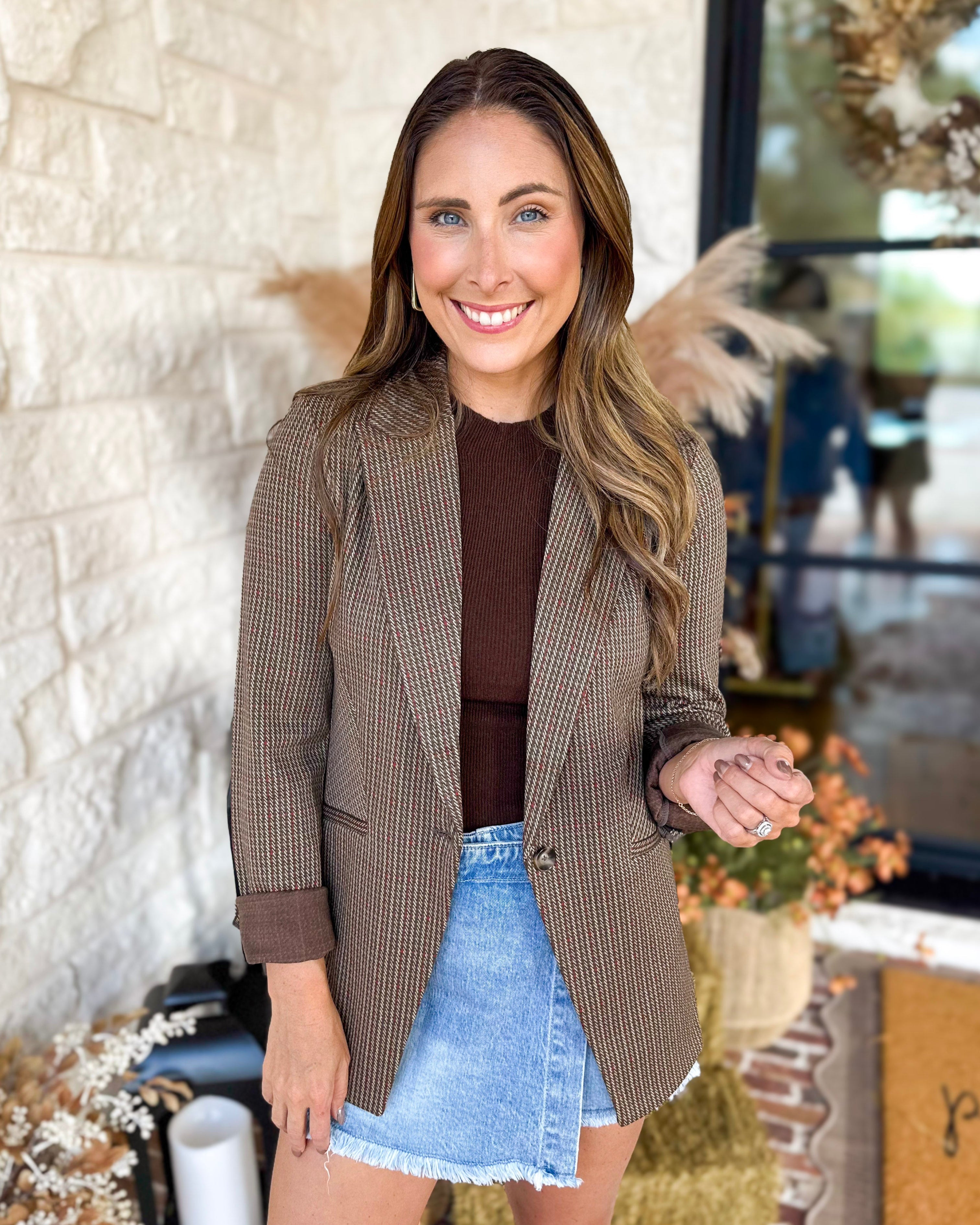 Liverpool - Down To Business Blazer-600 Outerwear-LIVERPOOL JEANS COMPANY-July & June Women's Fashion Boutique Located in San Antonio, Texas