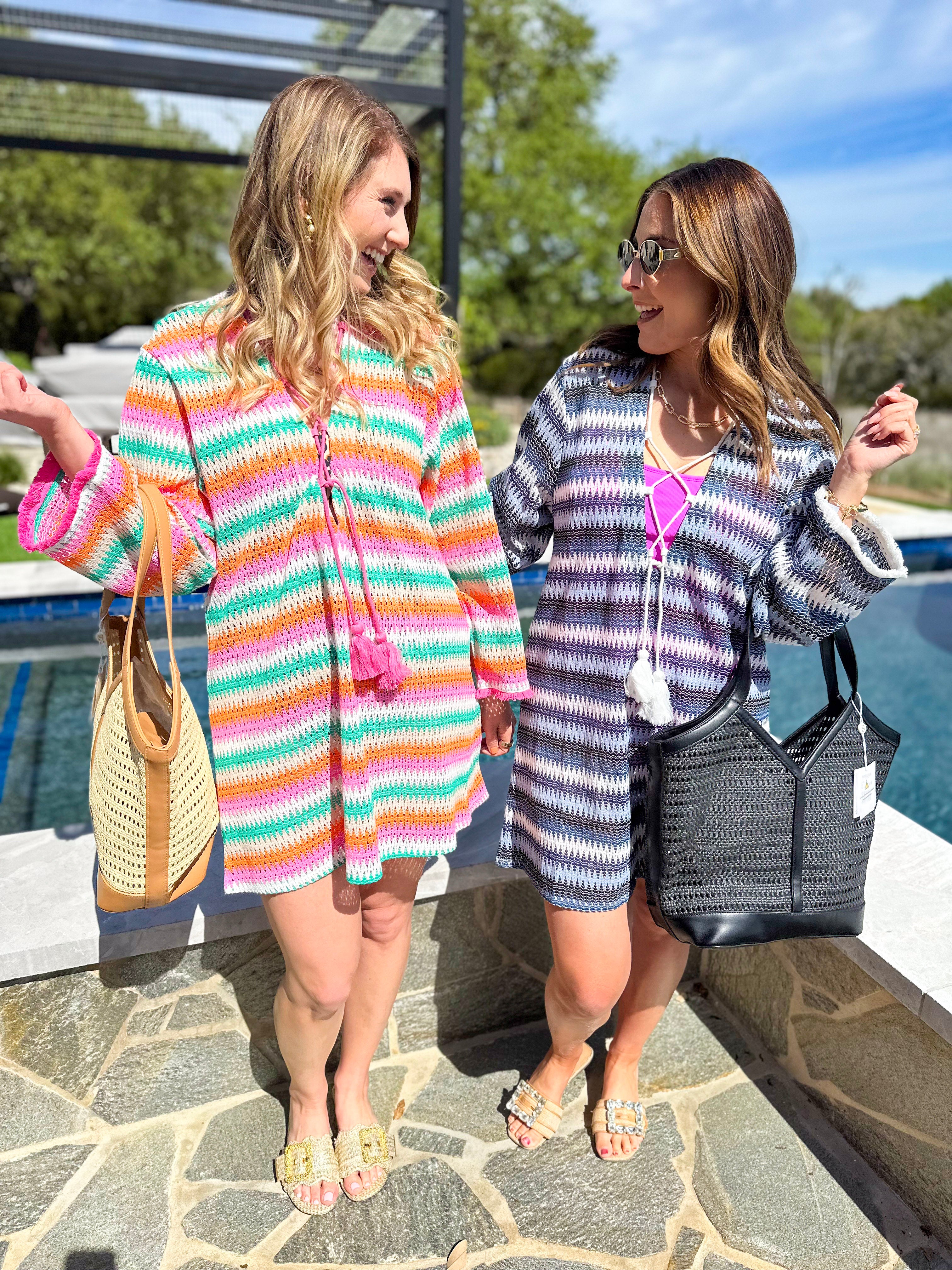 The Paloma Cover Up - Pink Multi-300 Athleisure/Lounge-SHIRALEAH-July & June Women's Fashion Boutique Located in San Antonio, Texas
