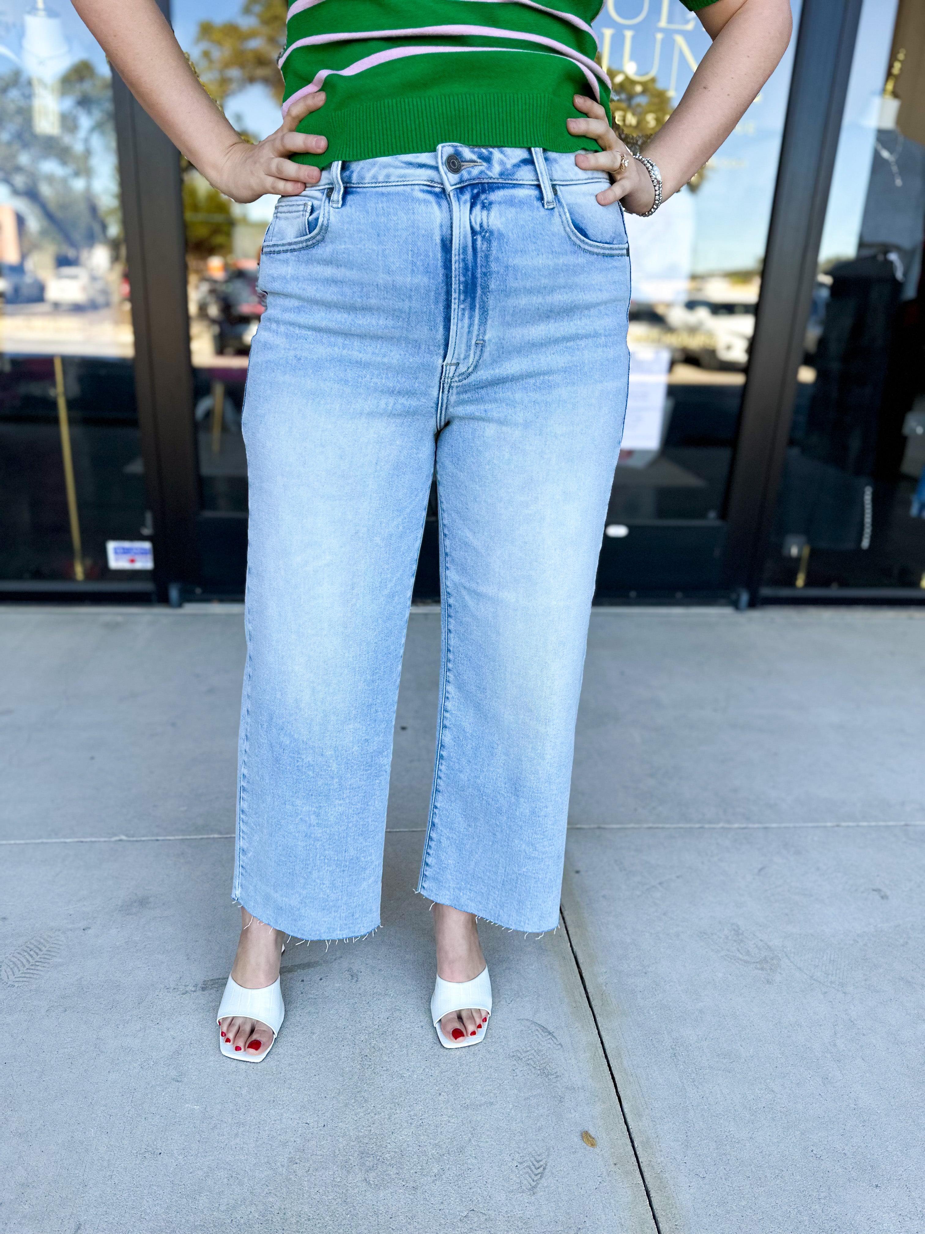 Hidden Jeans - Lightwash High Rise Jeans-400 Pants-HIDDEN JEANS-July & June Women's Fashion Boutique Located in San Antonio, Texas