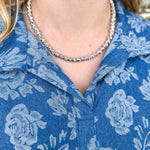 Easton Elle - Beam Large Necklace - Silver-110 Jewelry & Hair-Easton Elle-July & June Women's Fashion Boutique Located in San Antonio, Texas