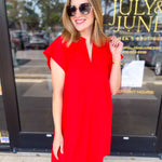 The Melinda Mini Dress - Red-510 Mini-PINCH-July & June Women's Fashion Boutique Located in San Antonio, Texas