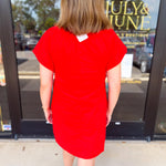 The Melinda Mini Dress - Red-510 Mini-PINCH-July & June Women's Fashion Boutique Located in San Antonio, Texas