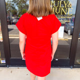 The Melinda Mini Dress - Red-510 Mini-PINCH-July & June Women's Fashion Boutique Located in San Antonio, Texas