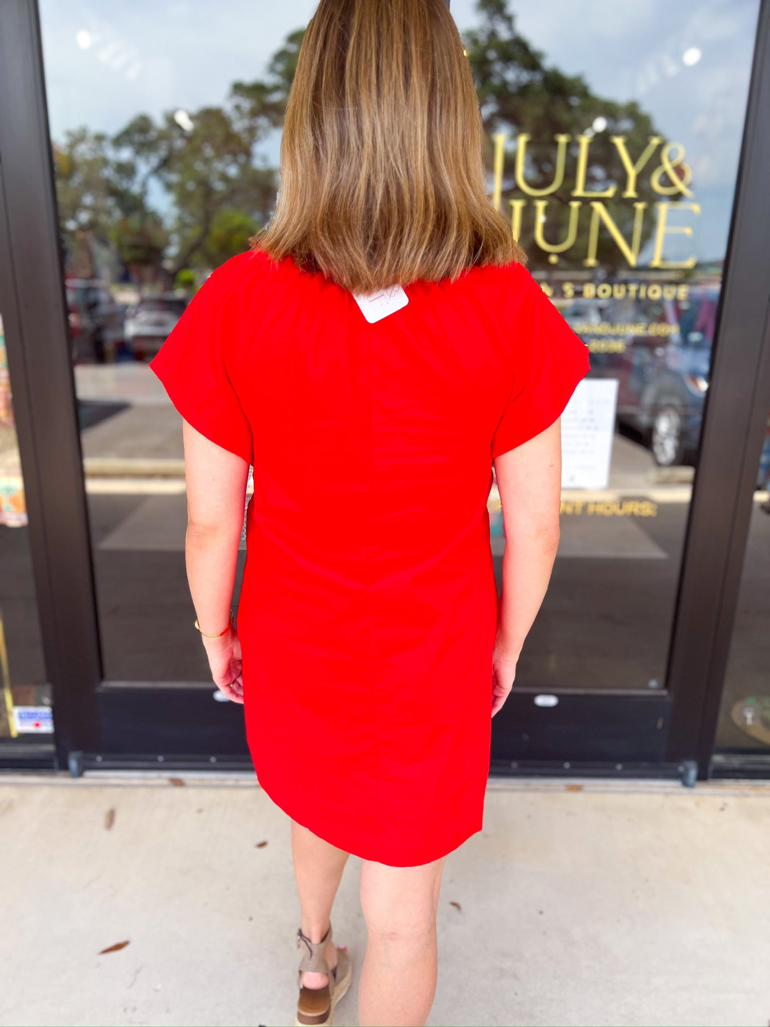The Melinda Mini Dress - Red-510 Mini-PINCH-July & June Women's Fashion Boutique Located in San Antonio, Texas