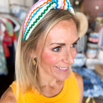Ric Rac Knotted Headband - Multi-130 Accessories-SHIRALEAH-July & June Women's Fashion Boutique Located in San Antonio, Texas
